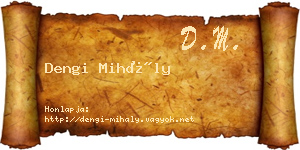 Dengi Mihály névjegykártya