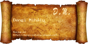 Dengi Mihály névjegykártya